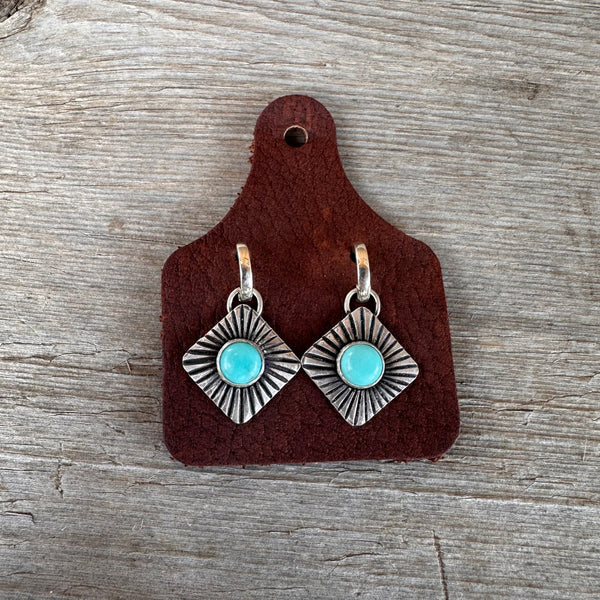Sunburst Turquoise Huggies