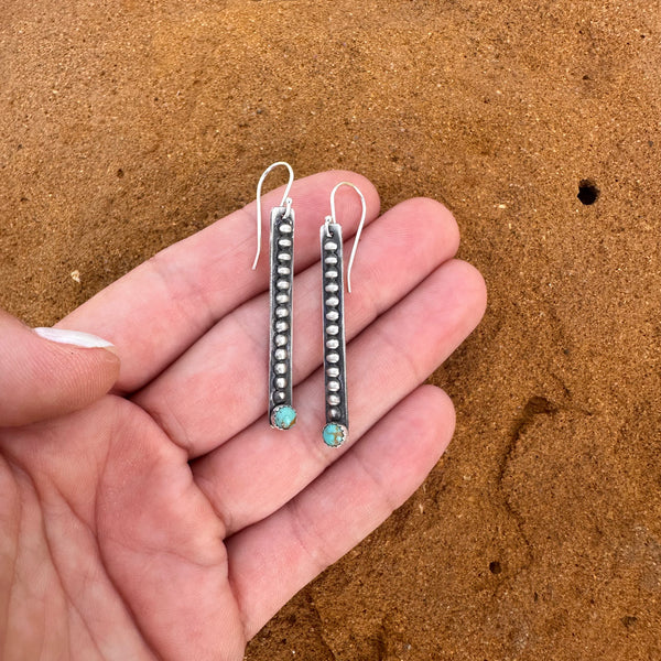 Turquoise Dot Earrings